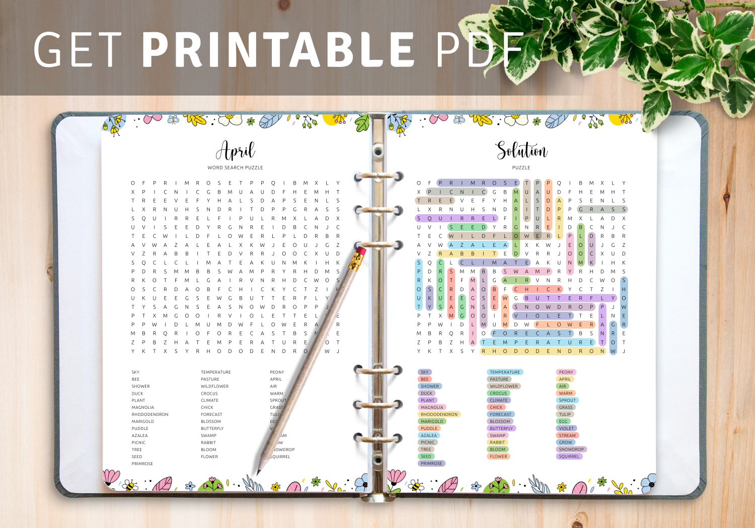 Word Search Template Printable