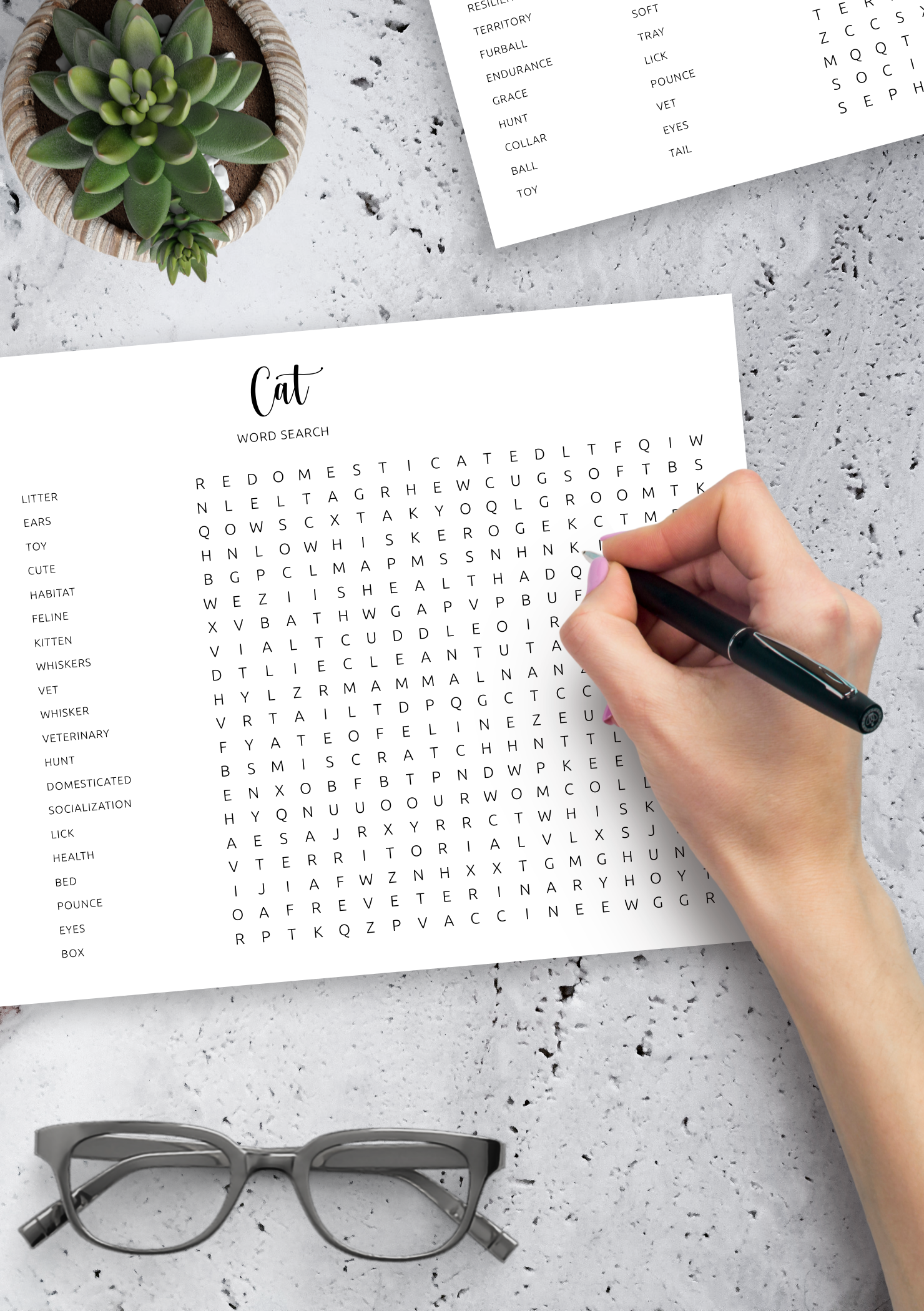 Download Printable Cat Word Search In PDF
