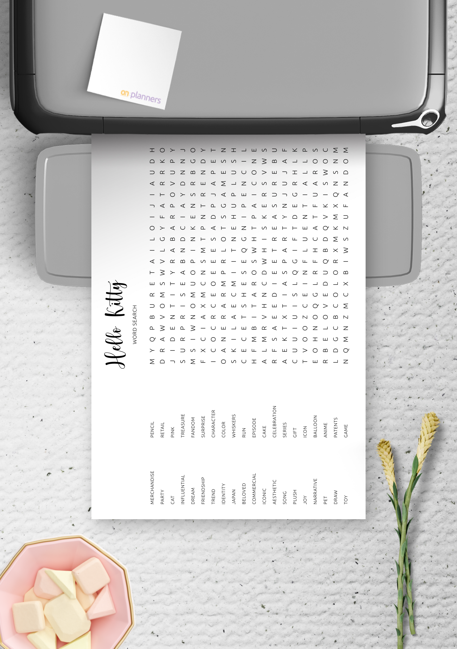 Download Printable Hello Kitty Word Search In PDF