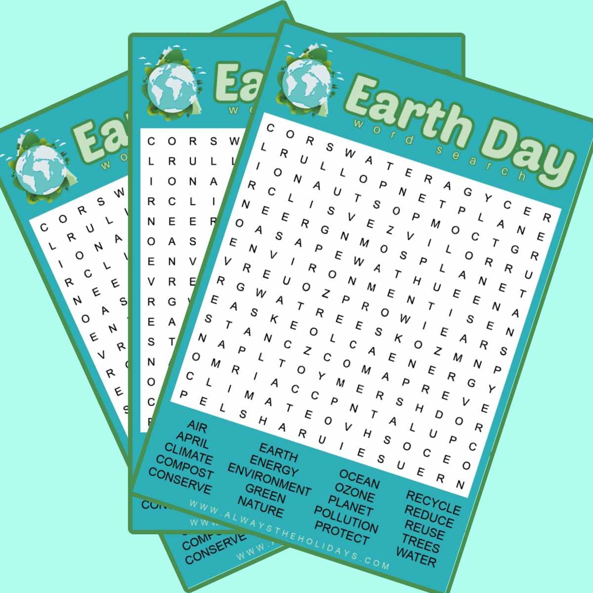 Free Earth Day Word Search