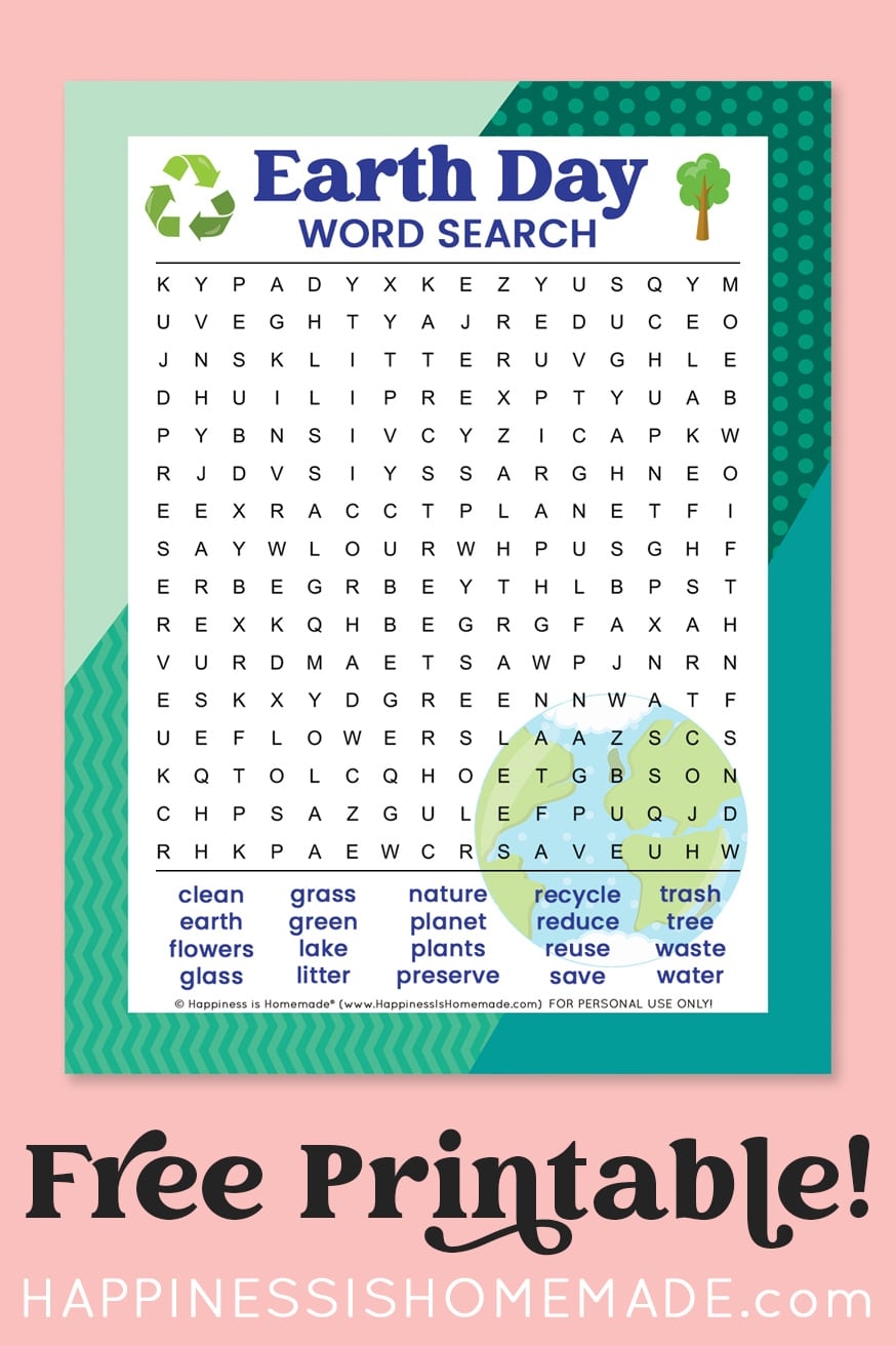 Earth Day Word Search Free Printable Happiness Is Homemade Earth Day Word Search Free Printable Happiness Is Homemade