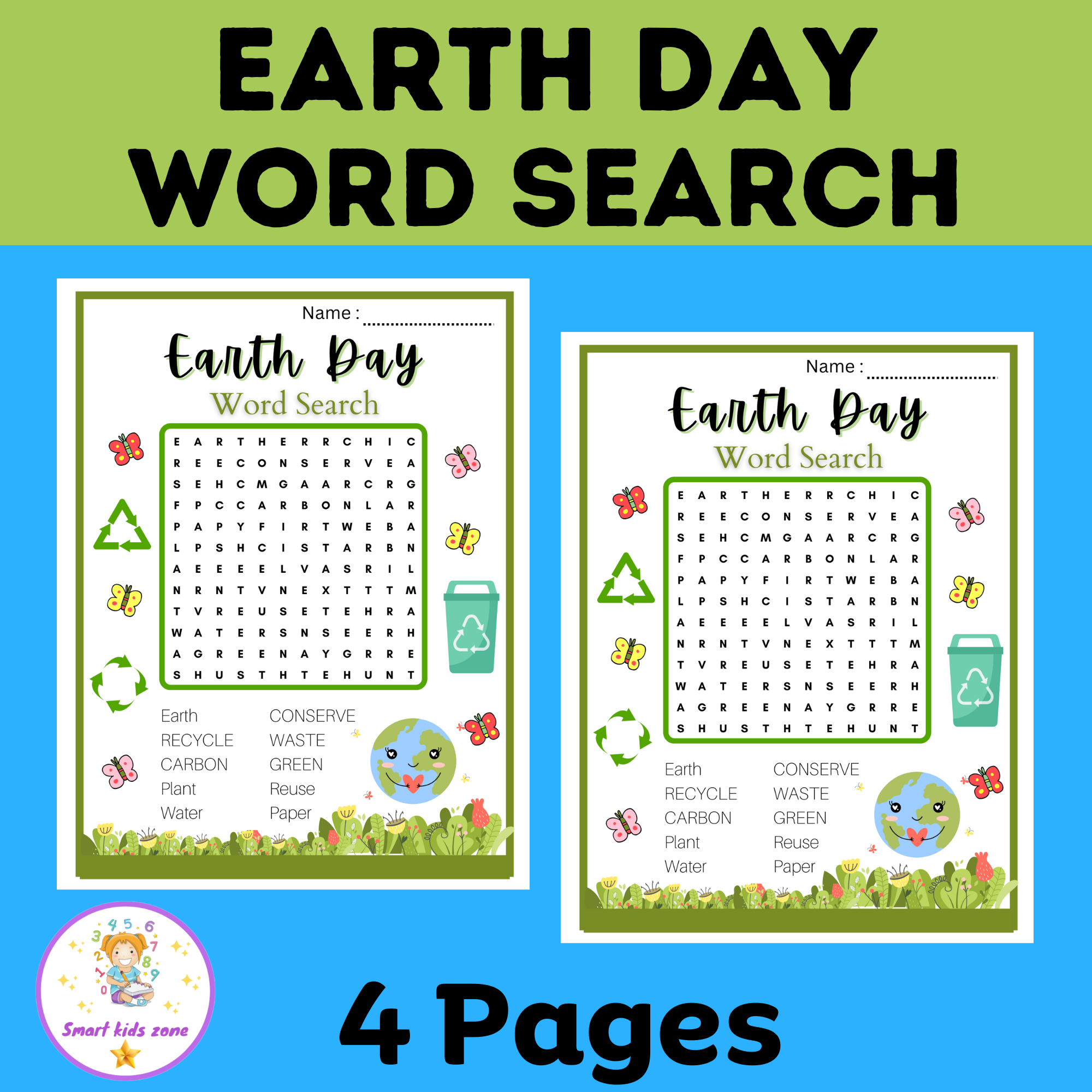 Free Printable Earth Day Word Search