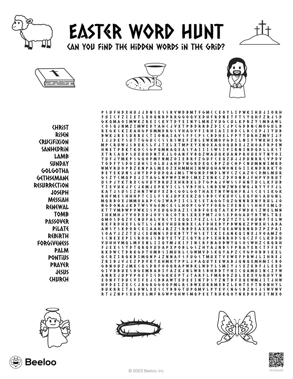 Easter themed Word Searches Beeloo Printable Crafts And Activities For Kids