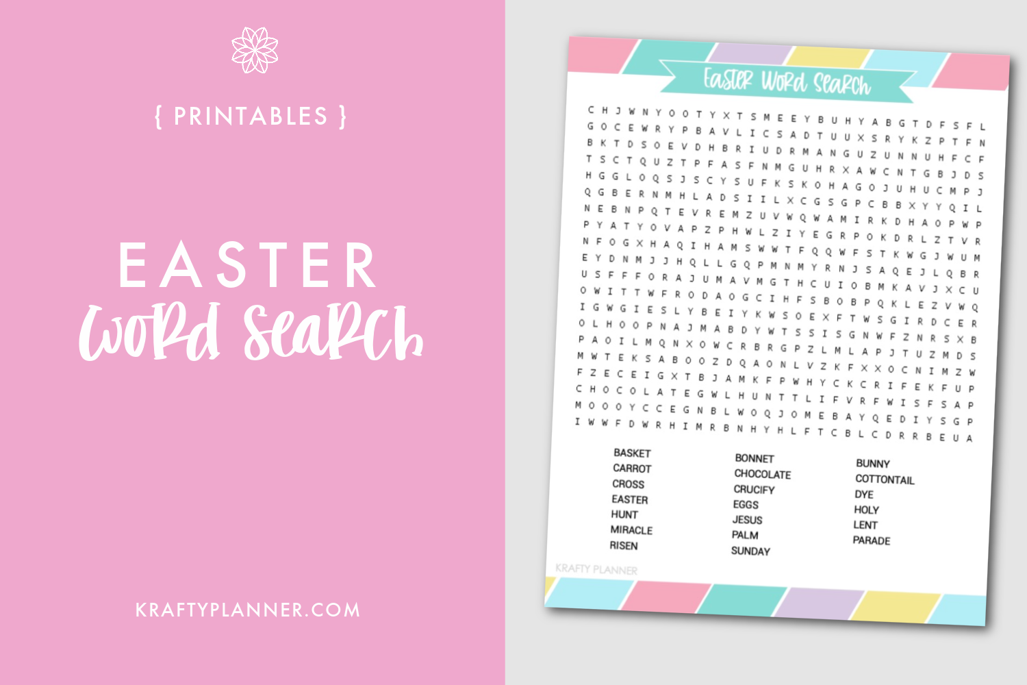 Free Printable Word Searches Easter