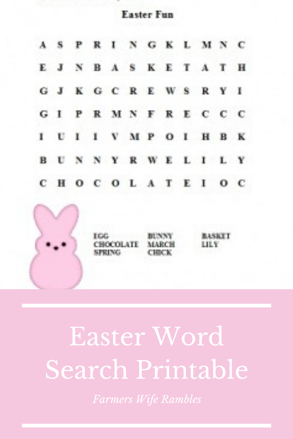 Easter Word Search Printable Farmer s Wife Rambles Easter Word Search Printable Farmer s Wife Rambles