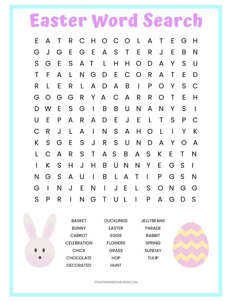 Easter Word Search Printable Worksheet AllFreeHolidayCrafts Worksheets Library Easter Word Search Printable Worksheet AllFreeHolidayCrafts Worksheets Library