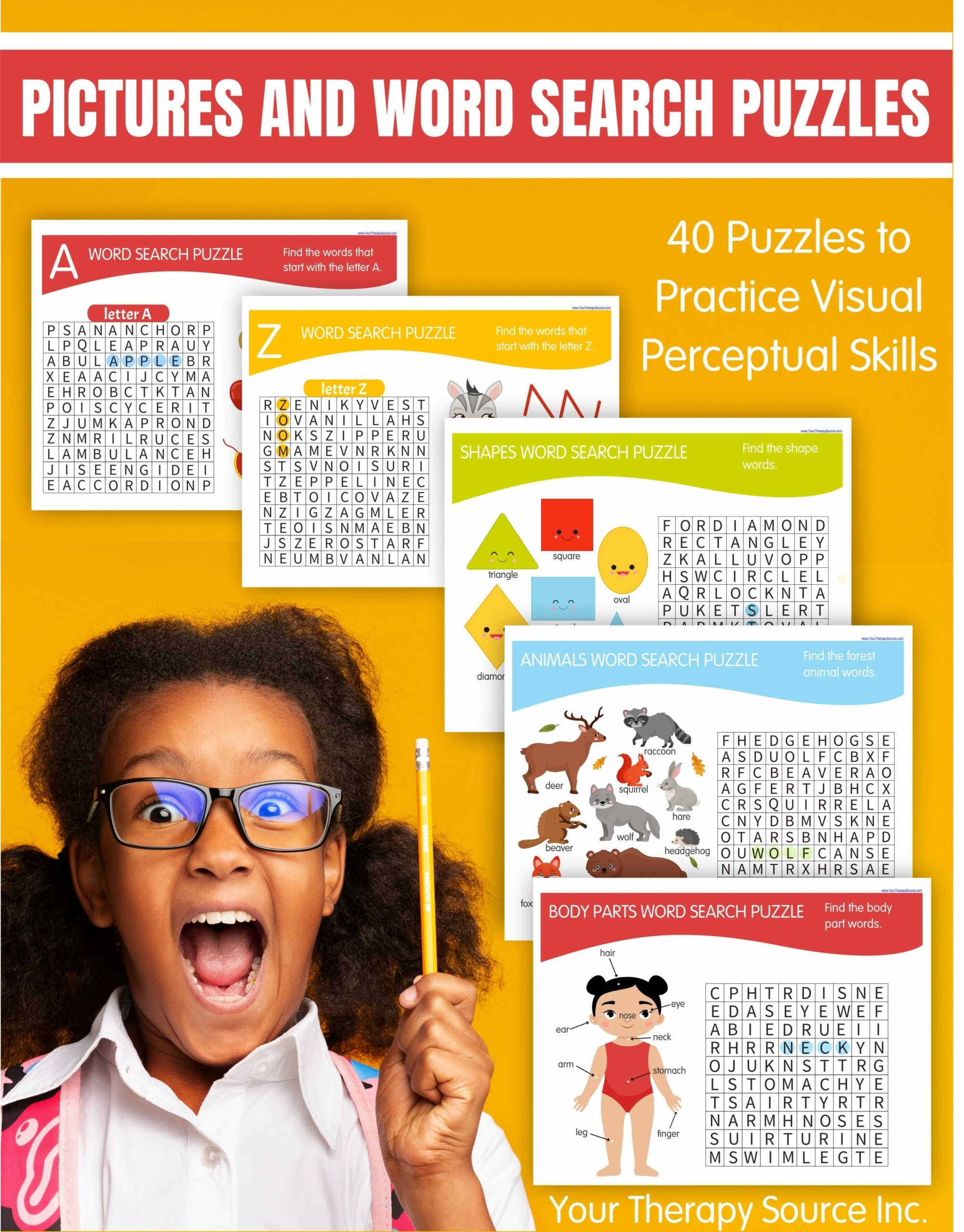 Easy Word Search Puzzles For Kids Includes Pictures Your Therapy Source Easy Word Search Puzzles For Kids Includes Pictures Your Therapy Source