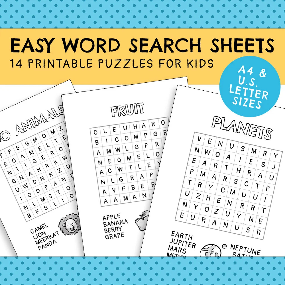 Printable Word Search Sheets