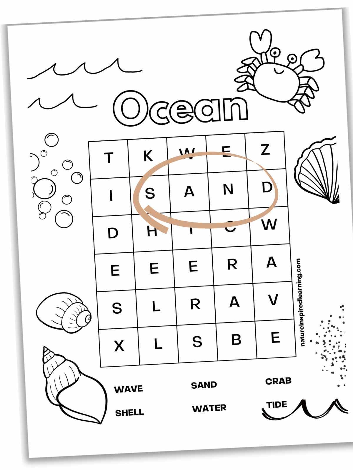 Word Search Printable Easy For Kids