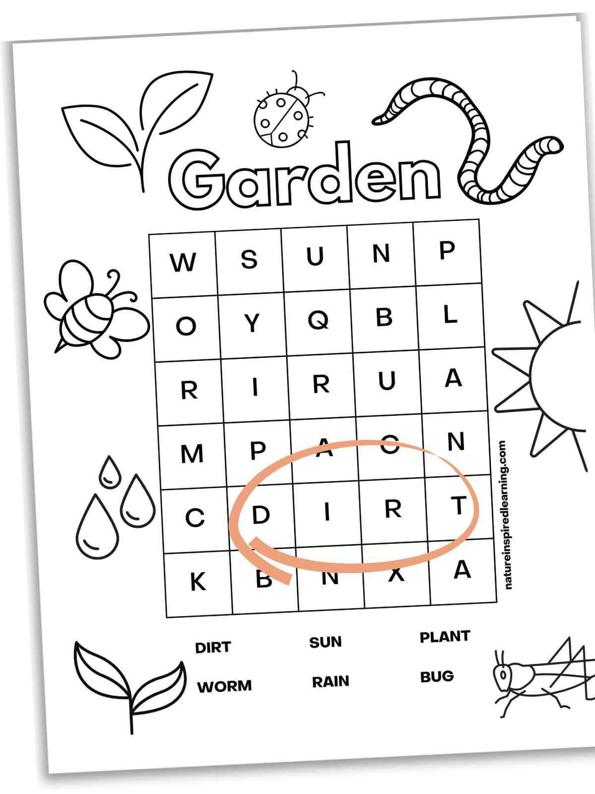 easy word searches for kindergarten nature inspired learning easy word searches for kindergarten nature inspired learning