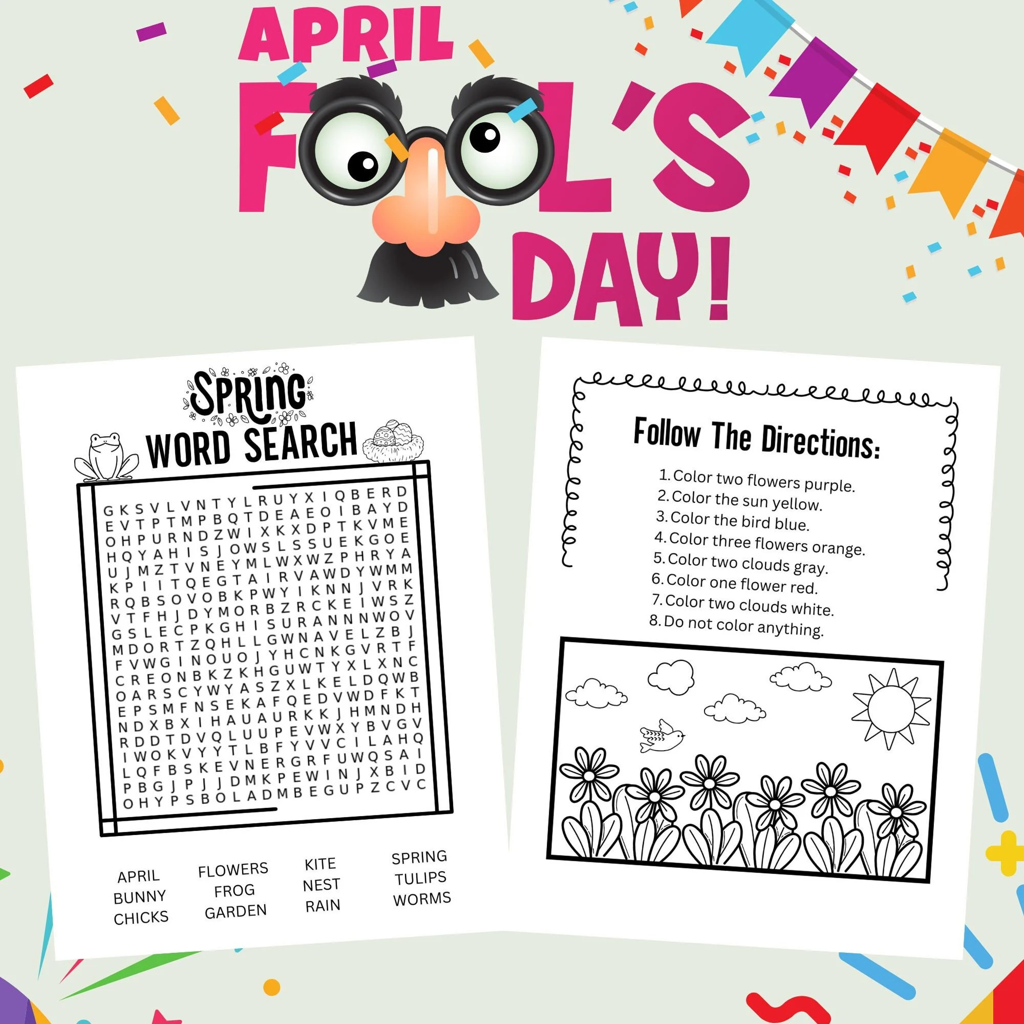 Fake Word Search april Fools Day Tricks For Kids april Fools Day 