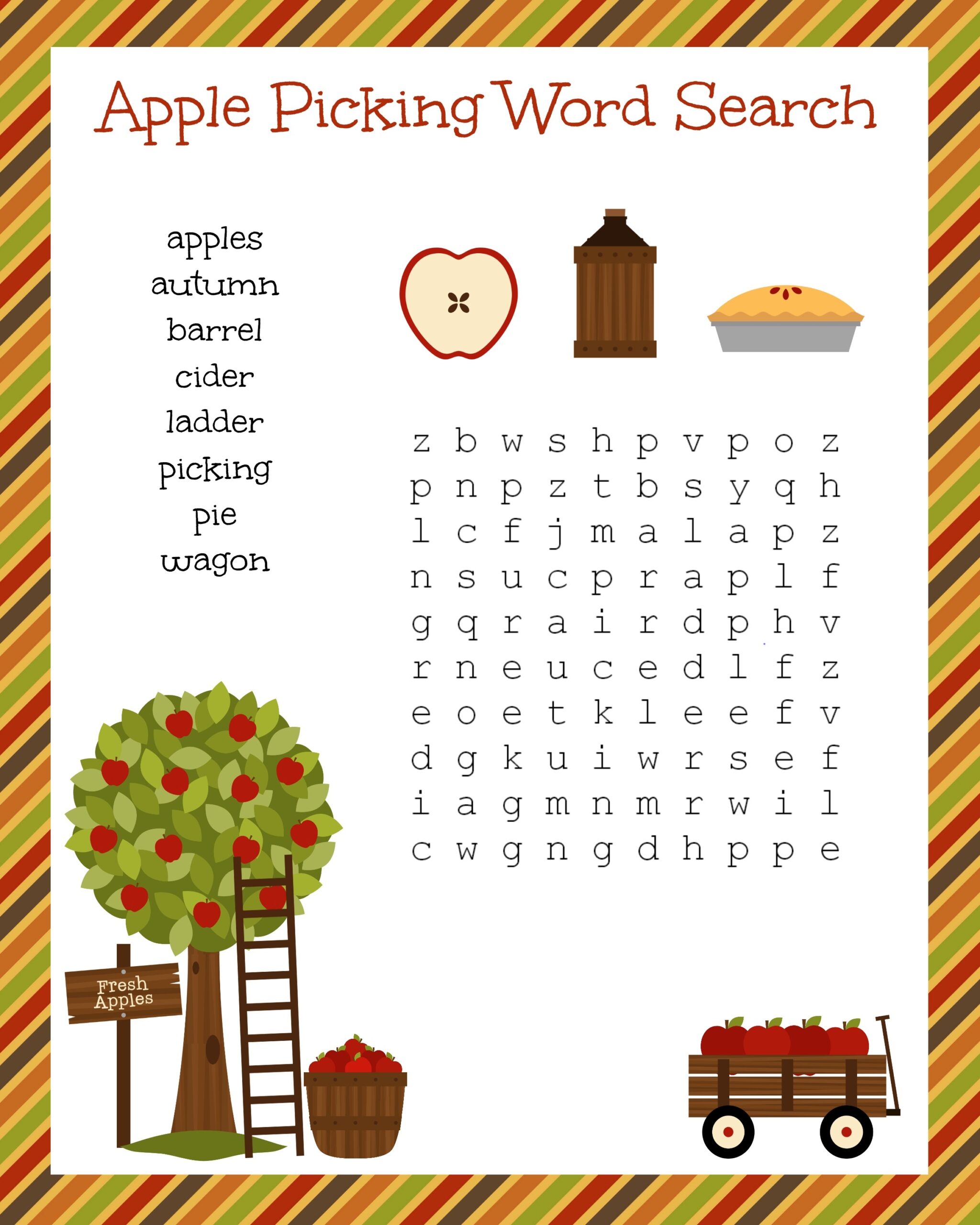 fall word search best coloring pages for kids