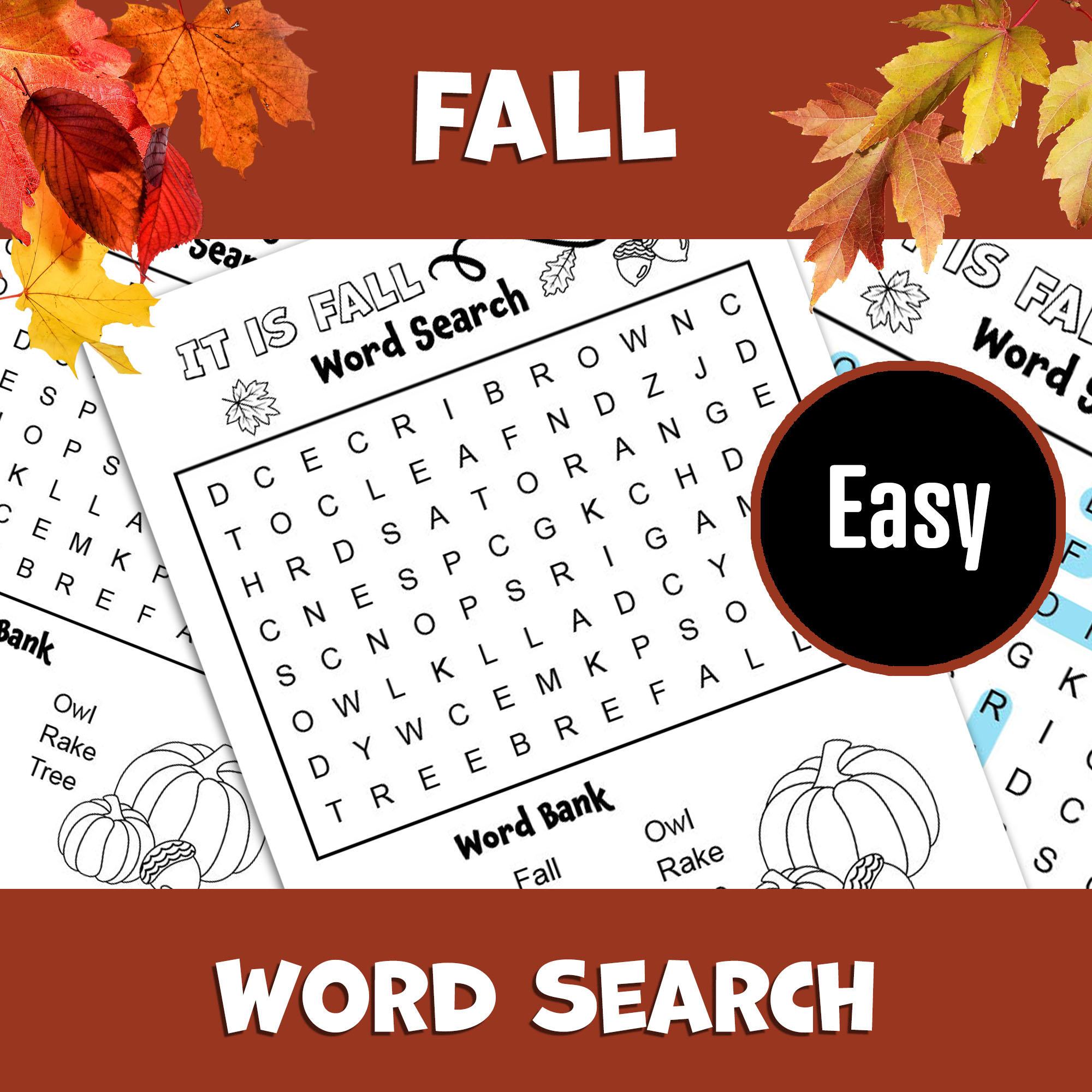 Autumn Themed Word Search