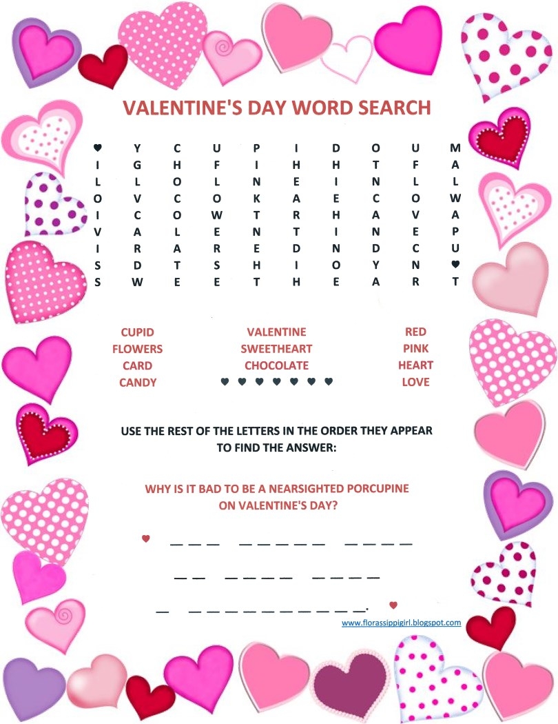Free Printable Valentine's Day Word Search