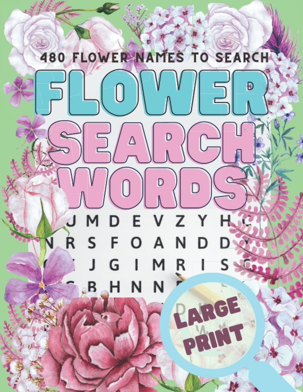 Flower Word Search Puzzle Large Print A Beautiful Flower Names Desertcart Seychelles