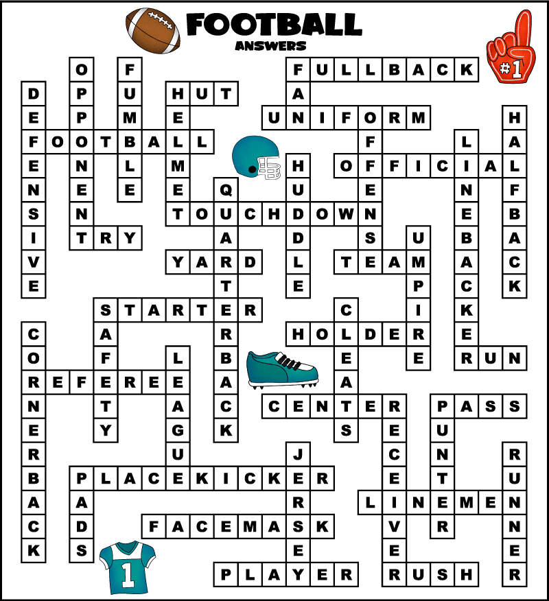 Football Fill In Word Puzzles Tree Valley Academy