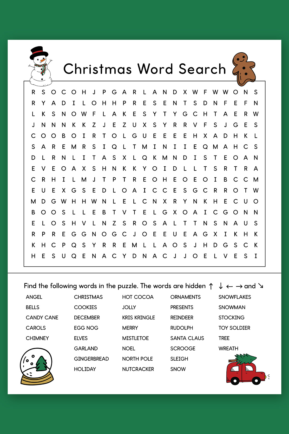 Christmas Word Searches For Adults Christmas Word Searches For Adults