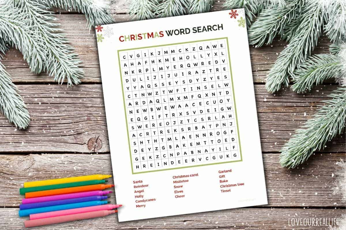 FREE Christmas Word Search Printable For Kids Of All Ages Love Our Real Life FREE Christmas Word Search Printable For Kids Of All Ages Love Our Real Life