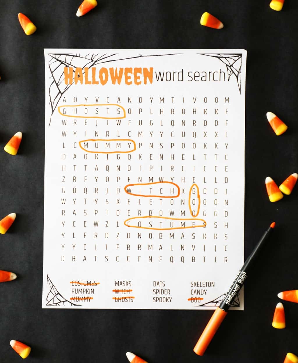 Free Halloween Word Search Printable Pretty Providence