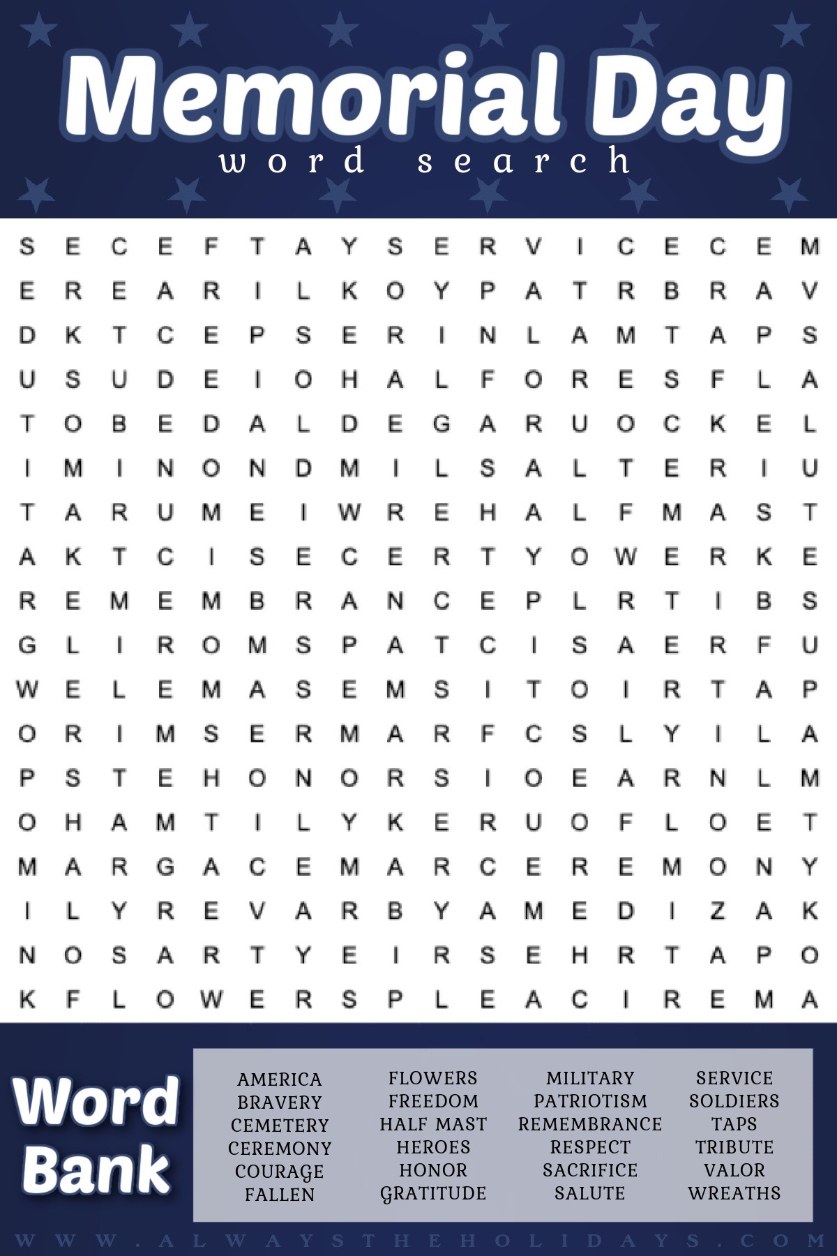 Word Search Free Prints