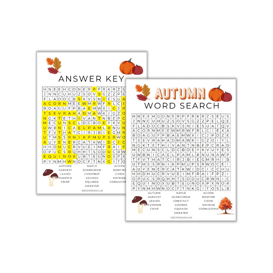 Free Printable Autumn Word Search For Kids And Adults
