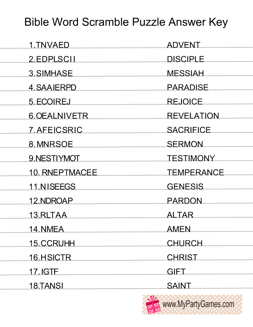 Free Printable Bible Word Search For Youth