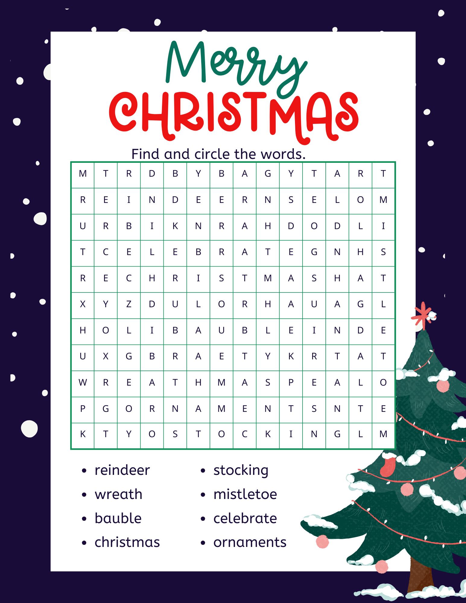 FREE Printable Christmas Word Search For Kids Xoxoerinsmith FREE Printable Christmas Word Search For Kids Xoxoerinsmith