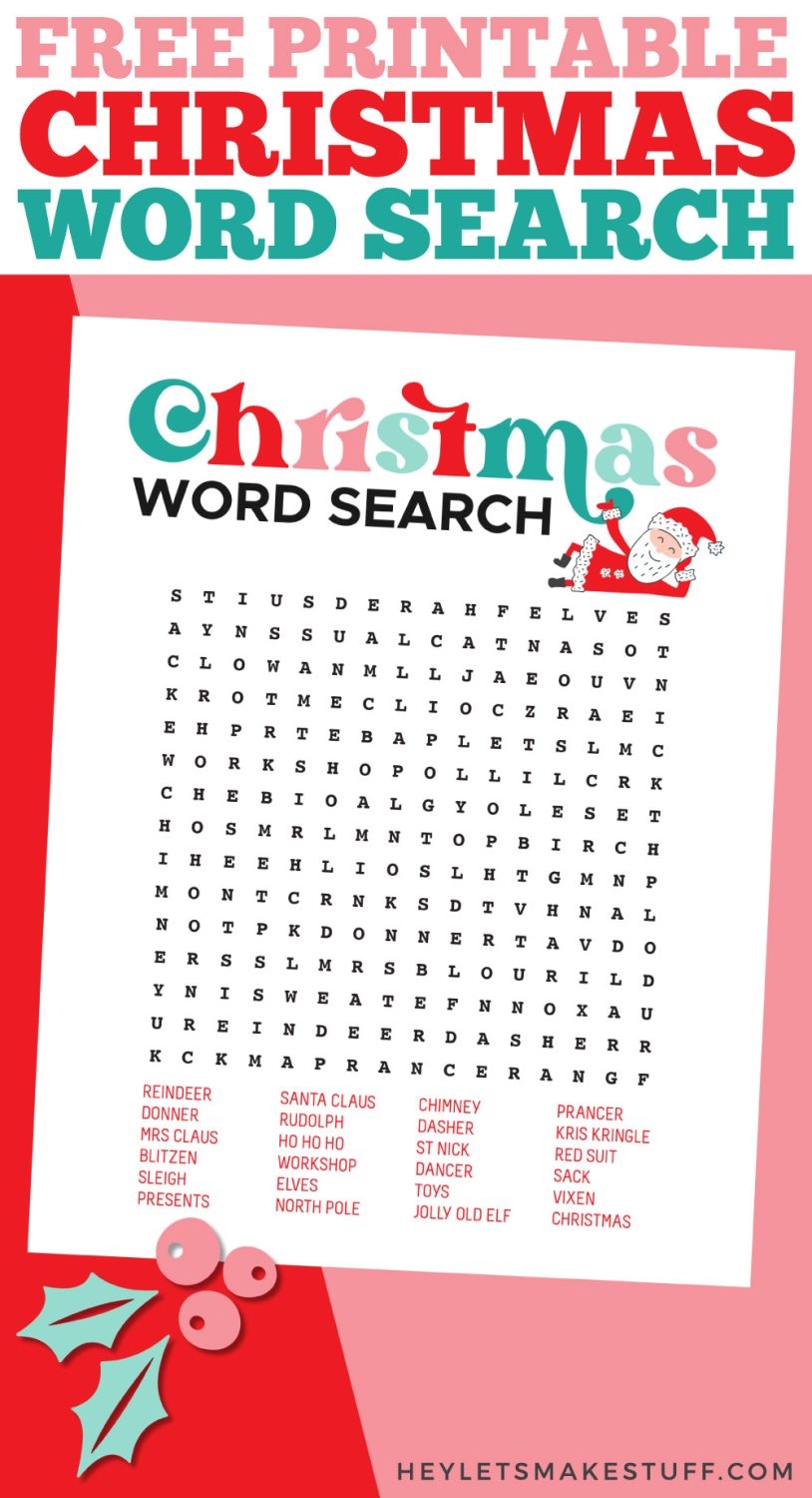 Free Printable Christmas Word Search Hey Let s Make Stuff Free Printable Christmas Word Search Hey Let s Make Stuff