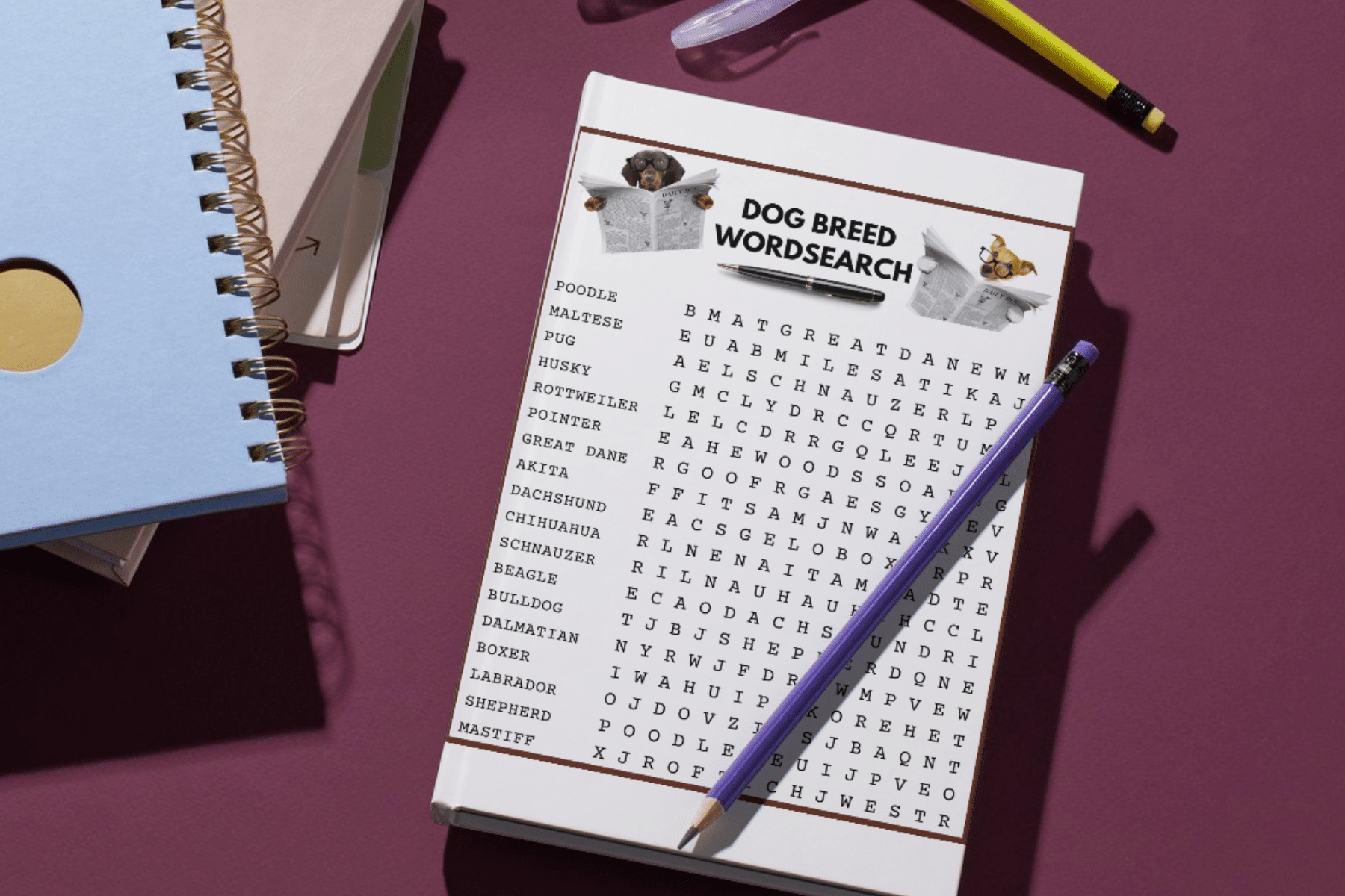 Free Printable Dog Word Search Of Breeds For Kids And Adults Basically Dogs