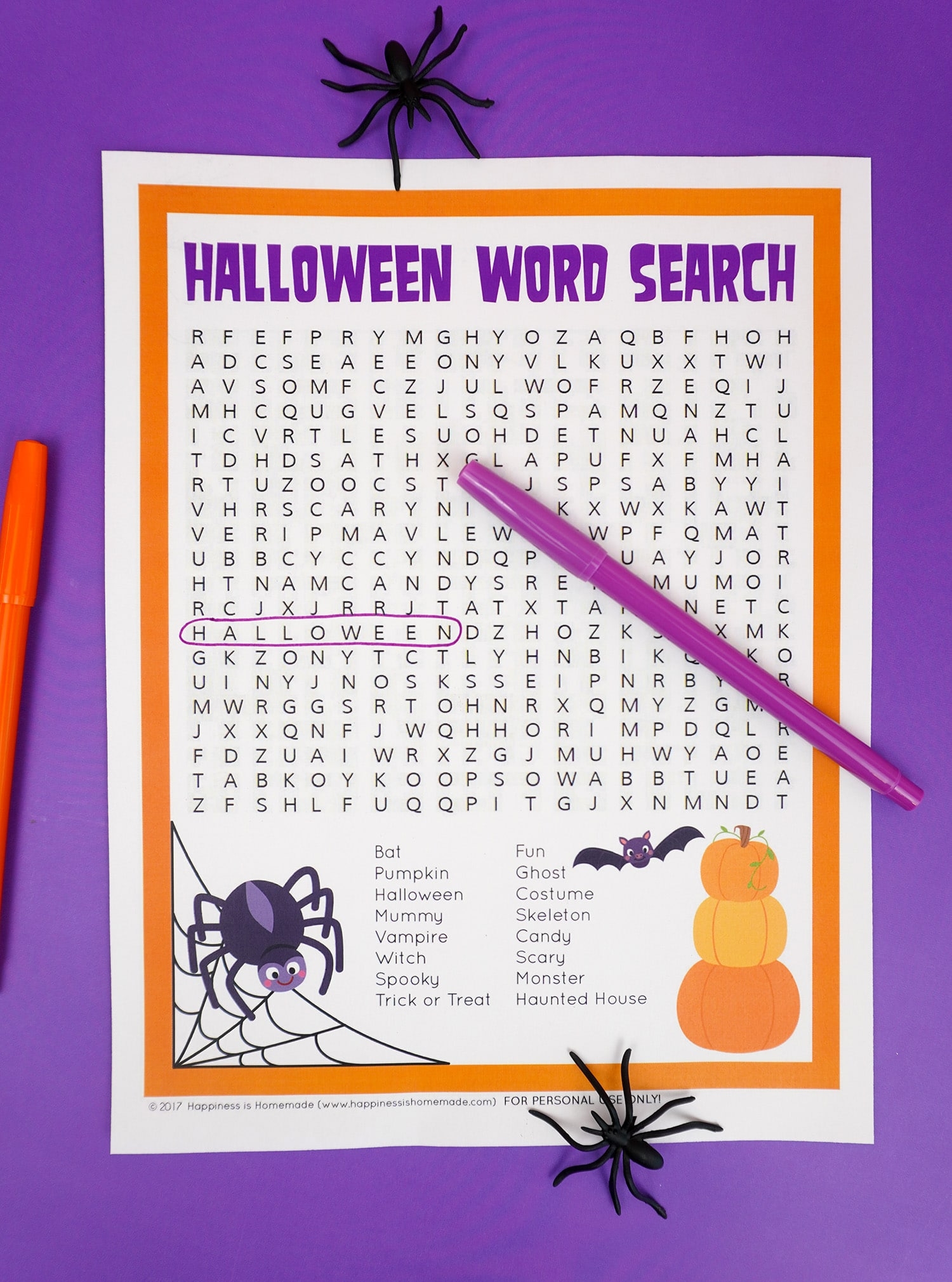 Kids Word Search Printable Halloween
