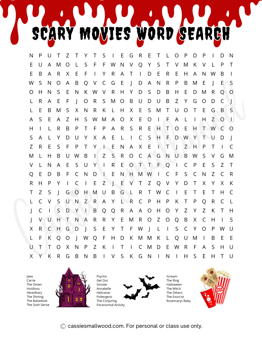 Halloween Candy Word Search