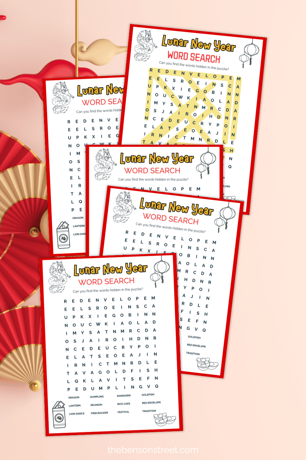 Free Printable Lunar New Year Word Search The Benson Street
