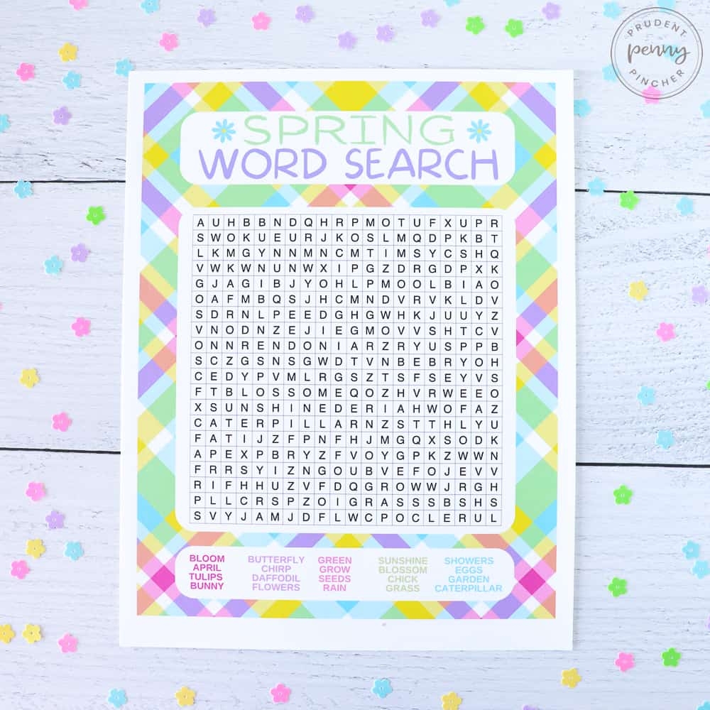 Free Printable Spring Word Search Prudent Penny Pincher Free Printable Spring Word Search Prudent Penny Pincher