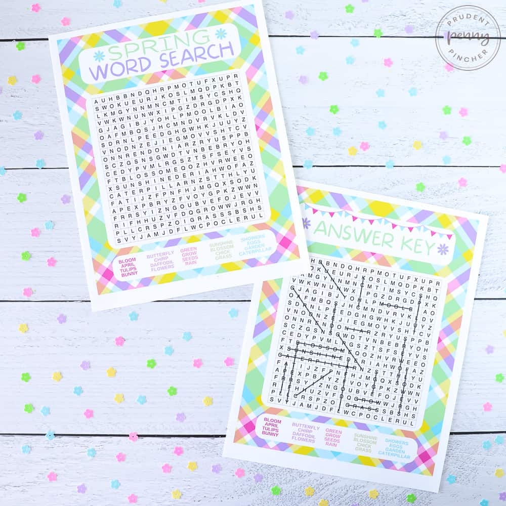 April Word Search Free