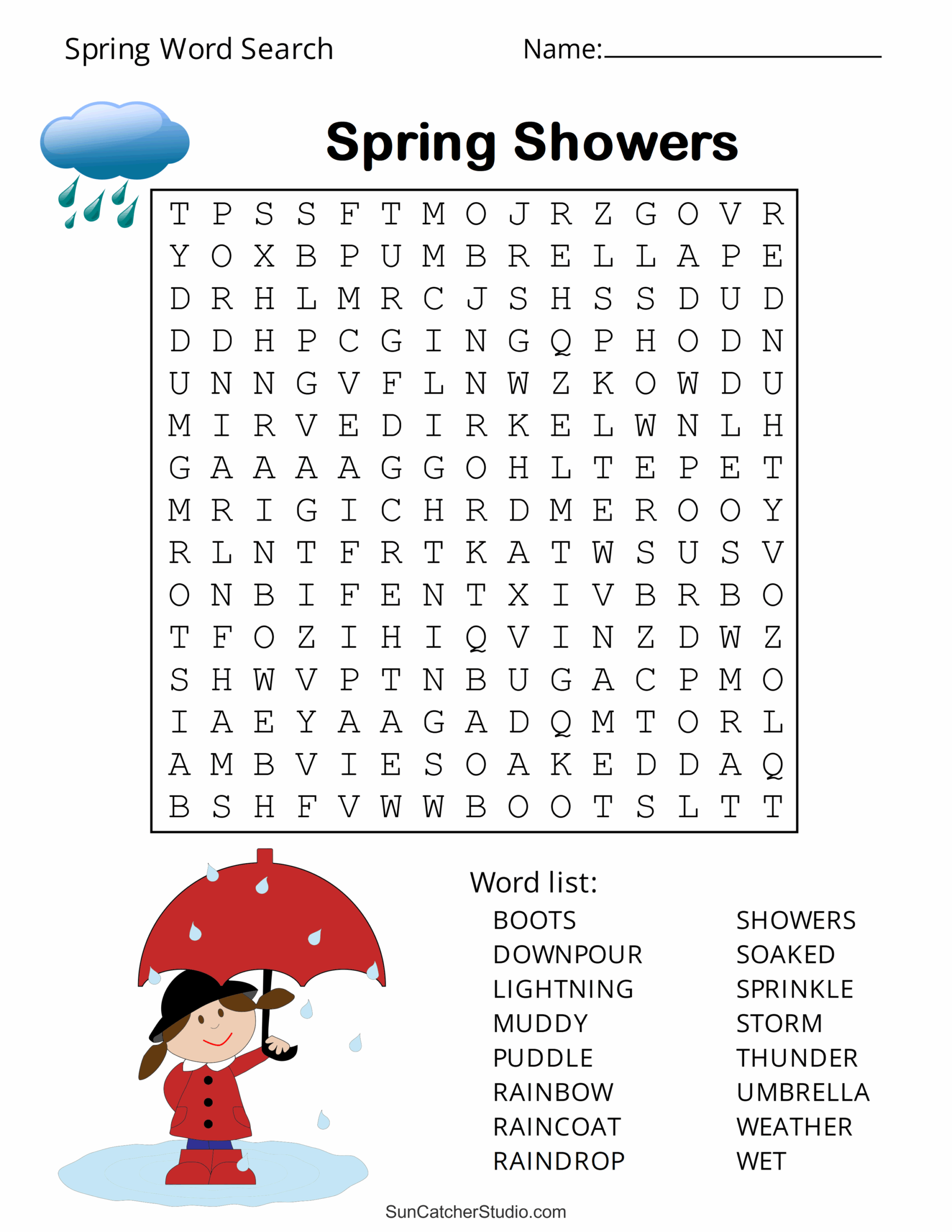 free printable spring word search puzzles free printables