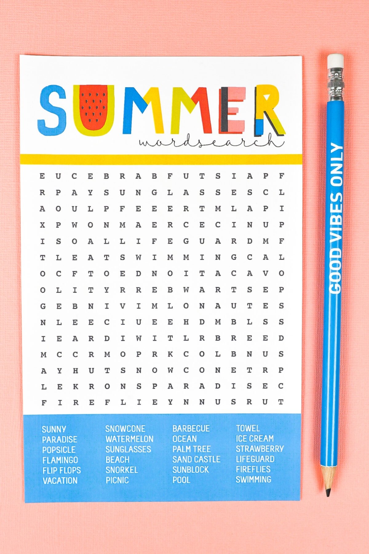 Printable Word Searches For Adults Summer