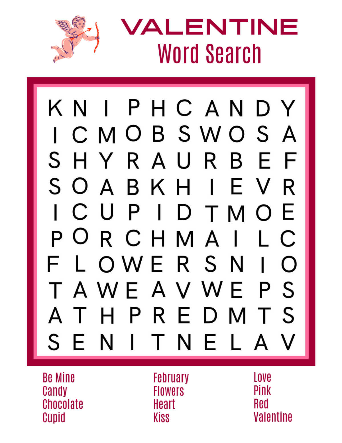 Free Printable Valentine Word Search Mama Likes This Worksheets Library