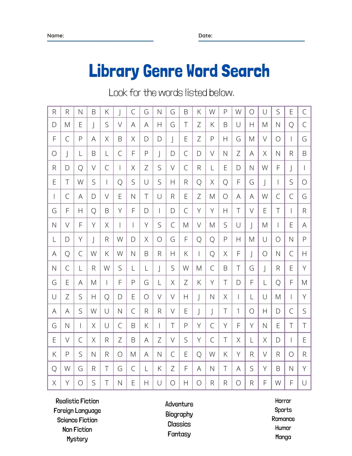 Free Printable Word Search Worksheet Templates Canva