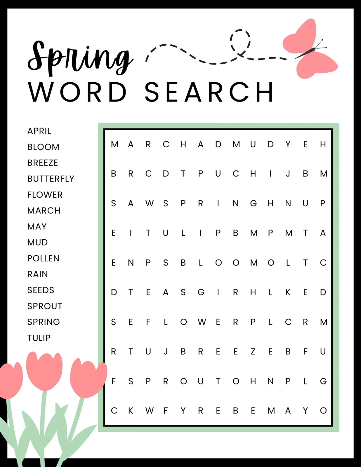 Free Printable Word Search Worksheet Templates Canva