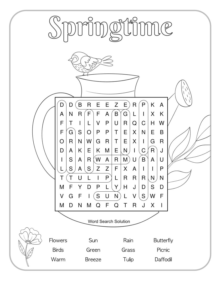 Spring Word Search Free Printable