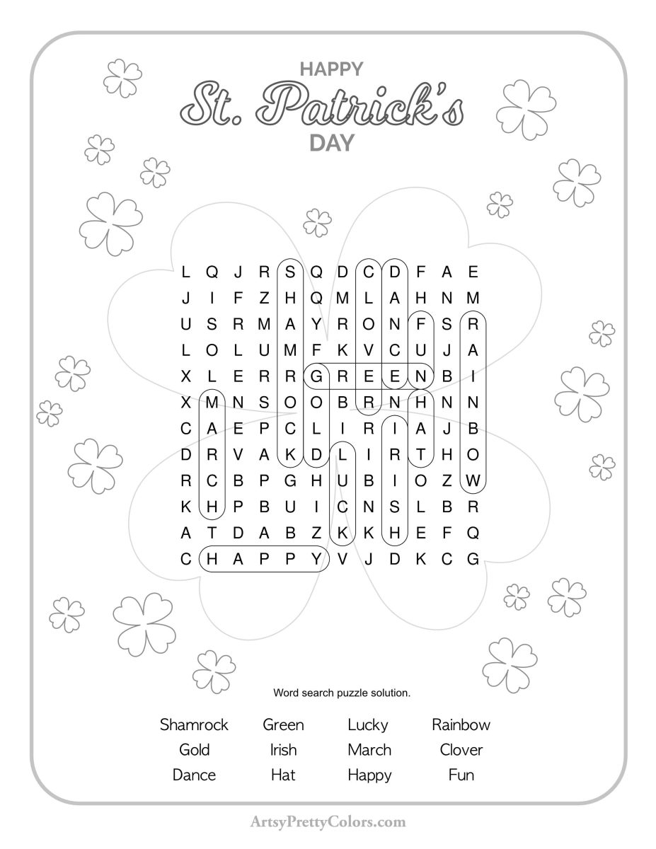 St Patrick's Day Word Search Printable Pdf St Patrick's Day Word Search Printable Pdf