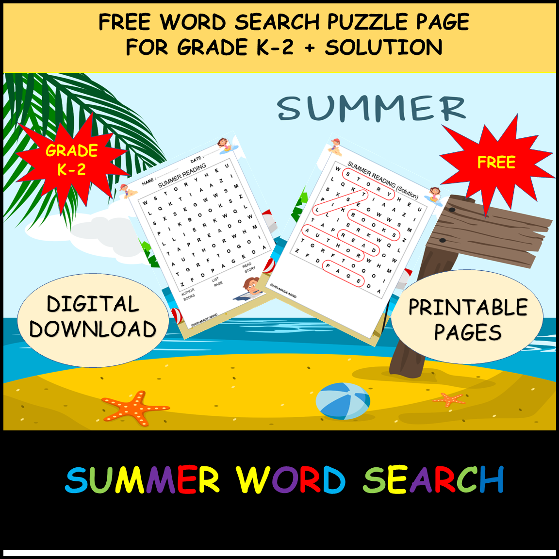 Word Search Books Printable Free