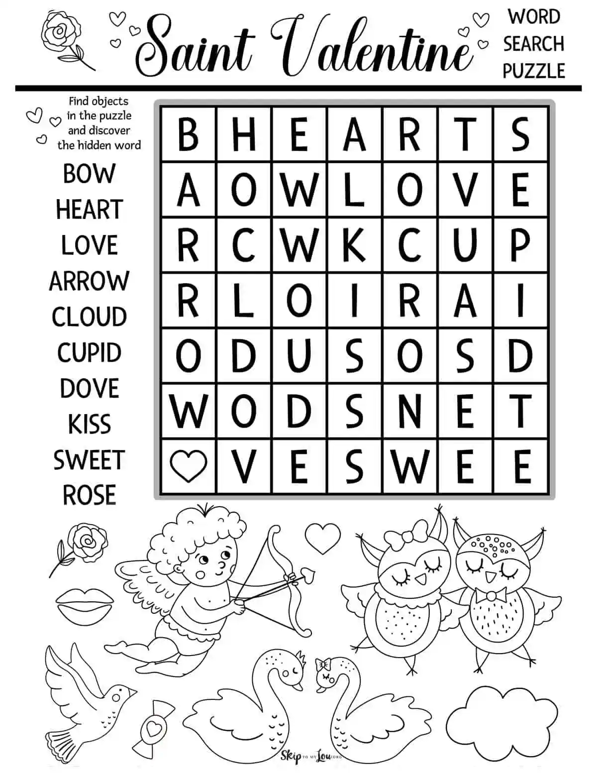 Very Simple Word Search Printable
