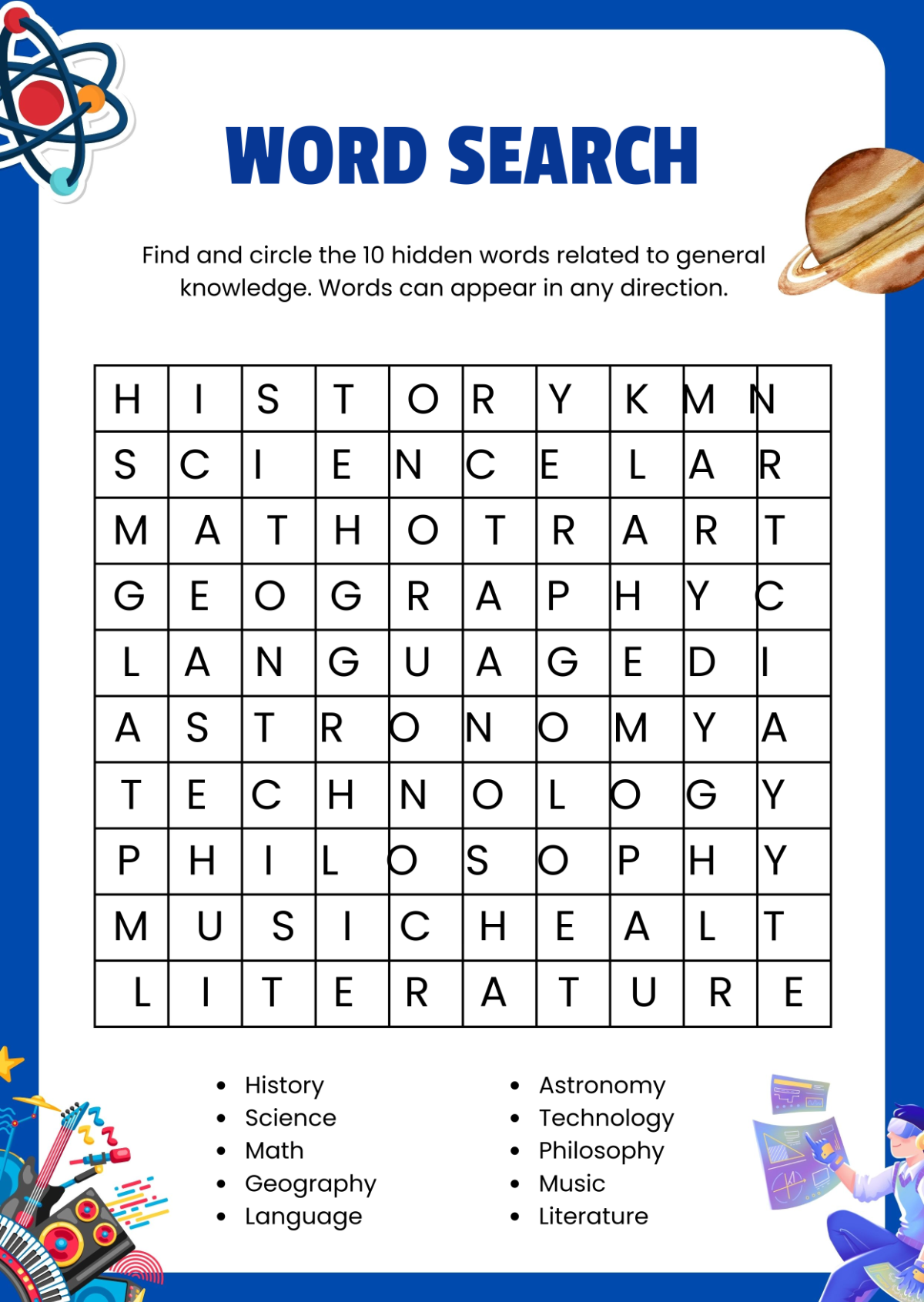 Free Online Math Word Search