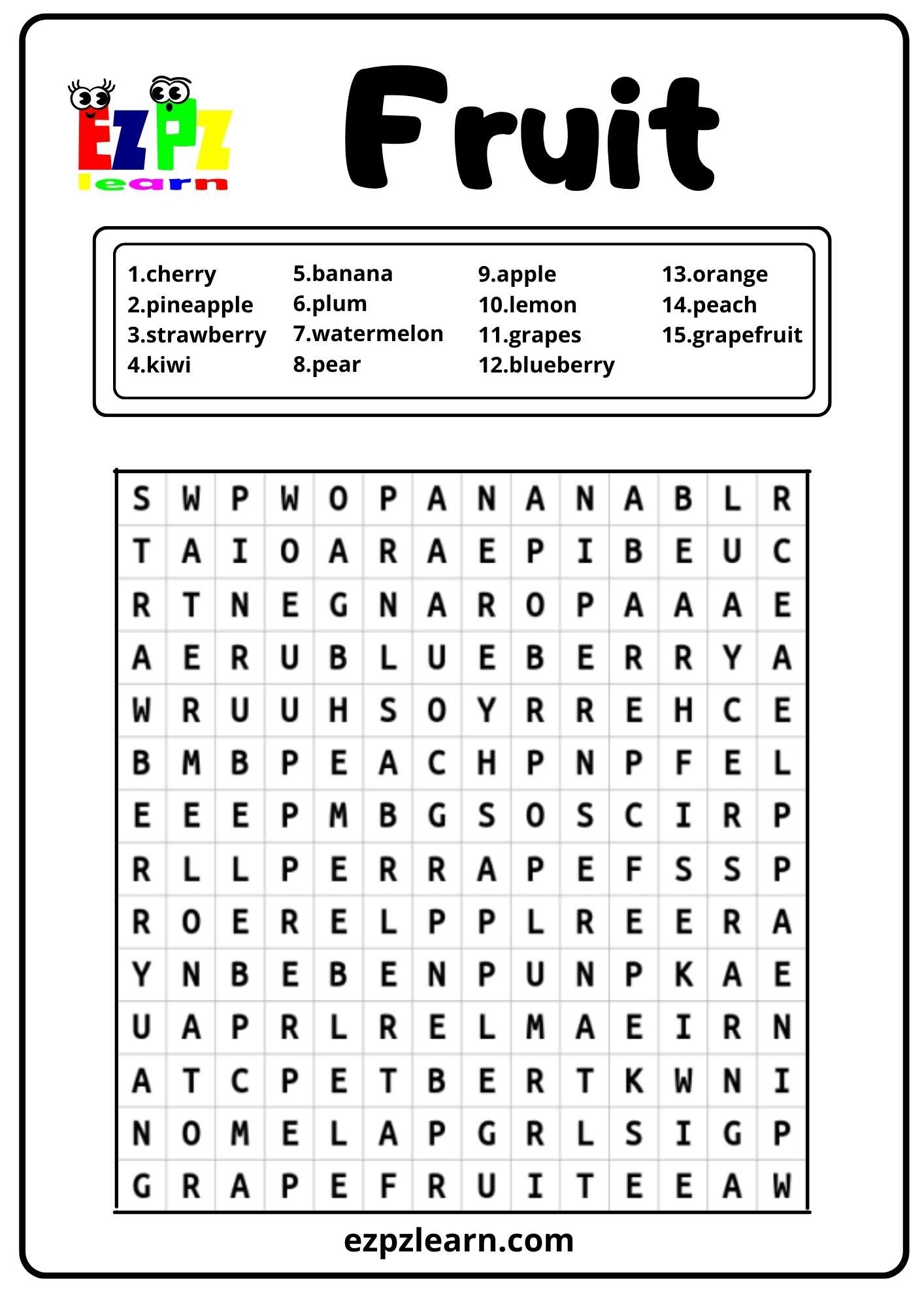 Printable Word Search Puzzles Free Online