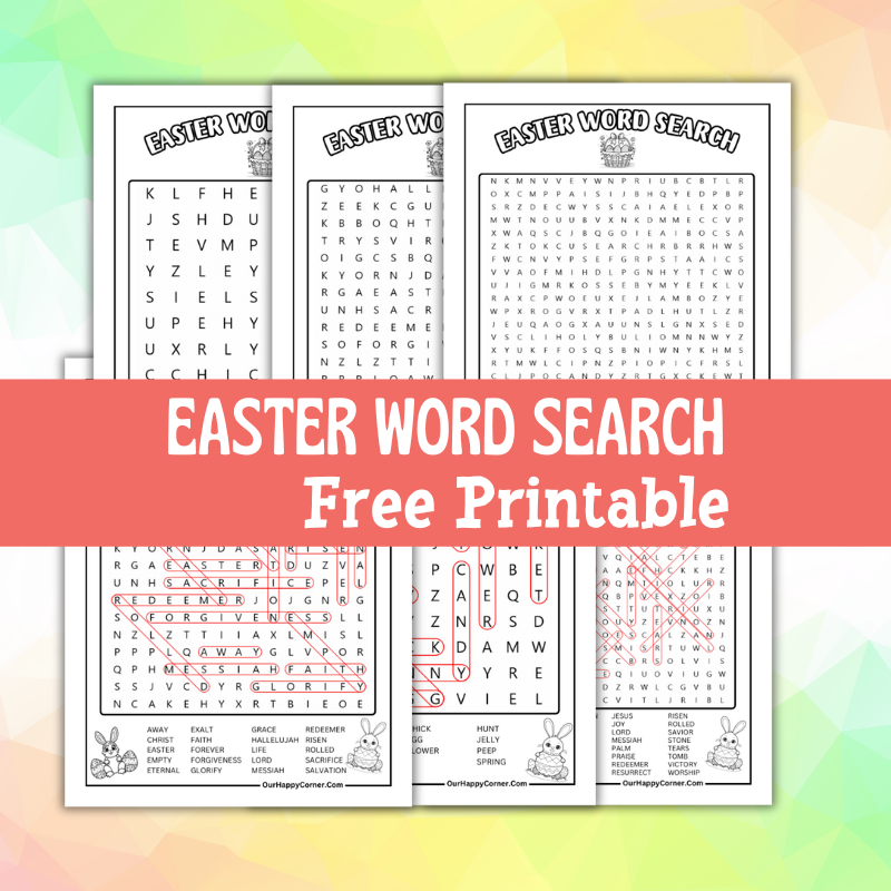 Printable Easter Word Search Christian