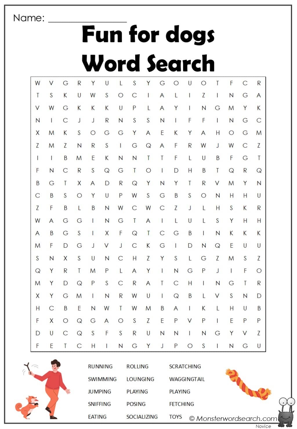 Puppy Word Search Printable