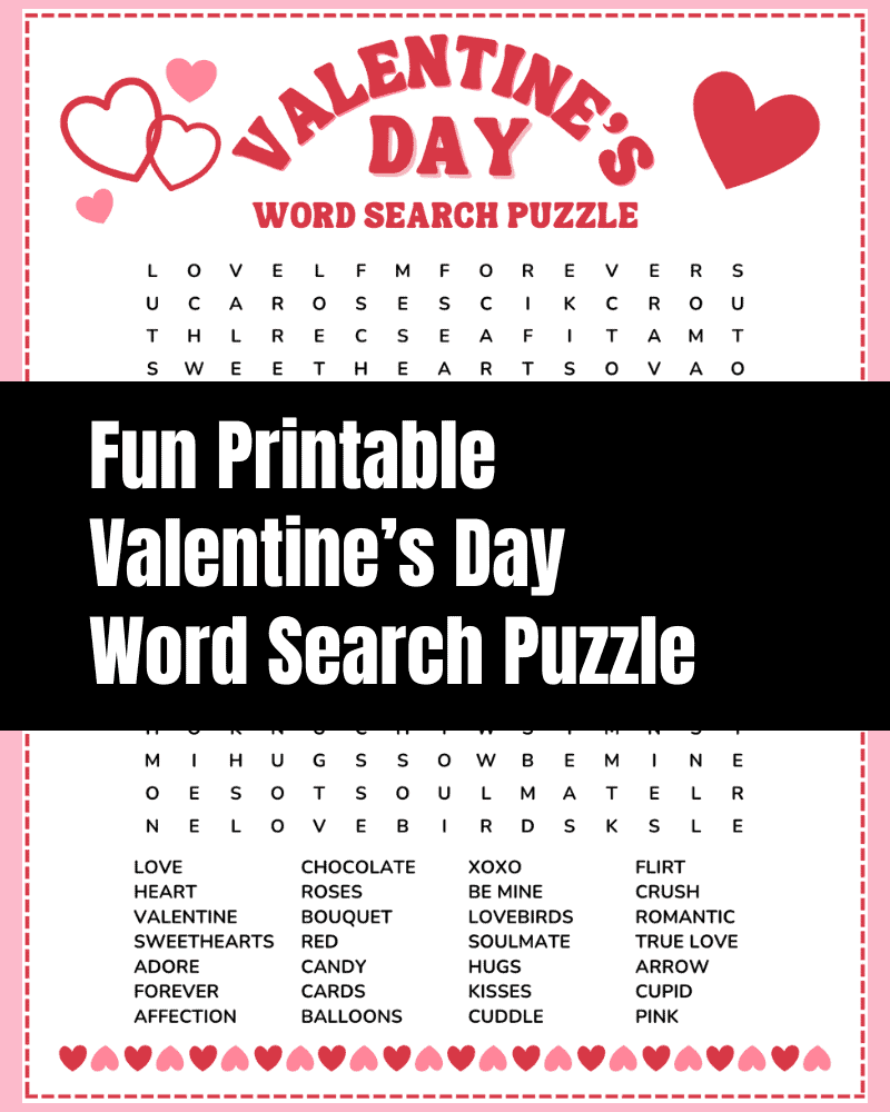 Fun Printable Valentine s Day Word Search Puzzle The Clever Heart Fun Printable Valentine s Day Word Search Puzzle The Clever Heart