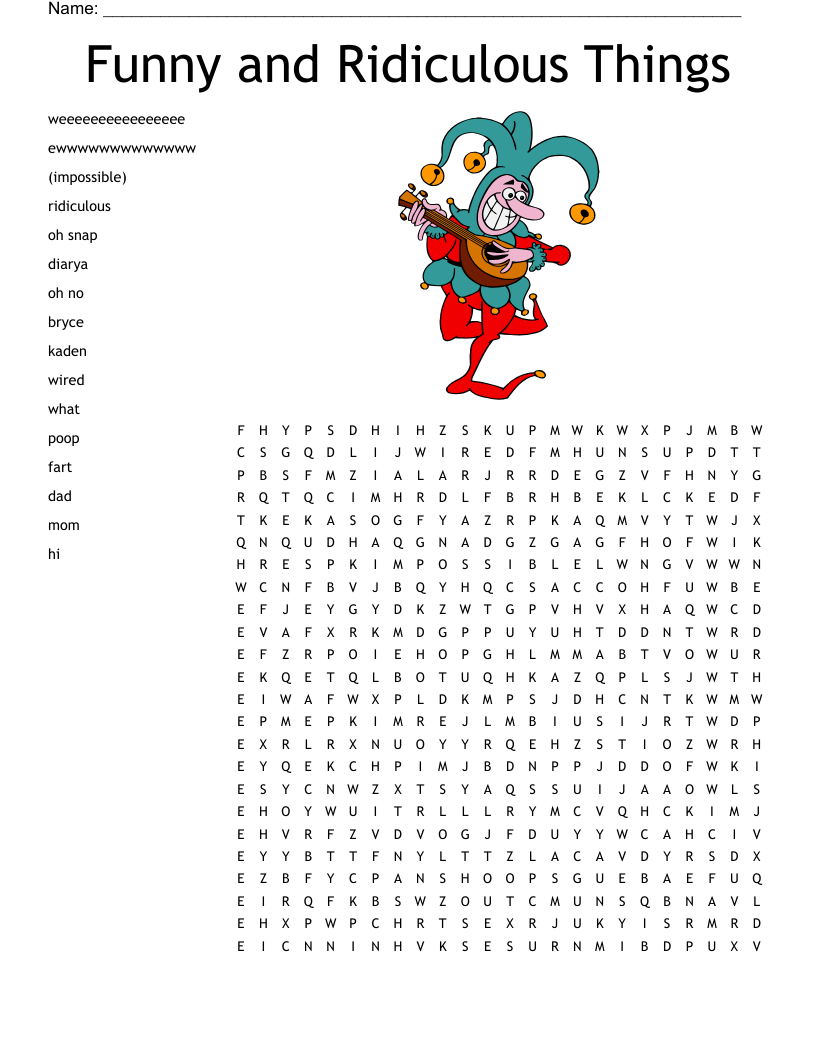 Printable Fun Word Searches