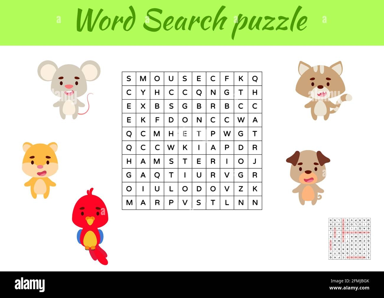 Word Search Animals Games Printable